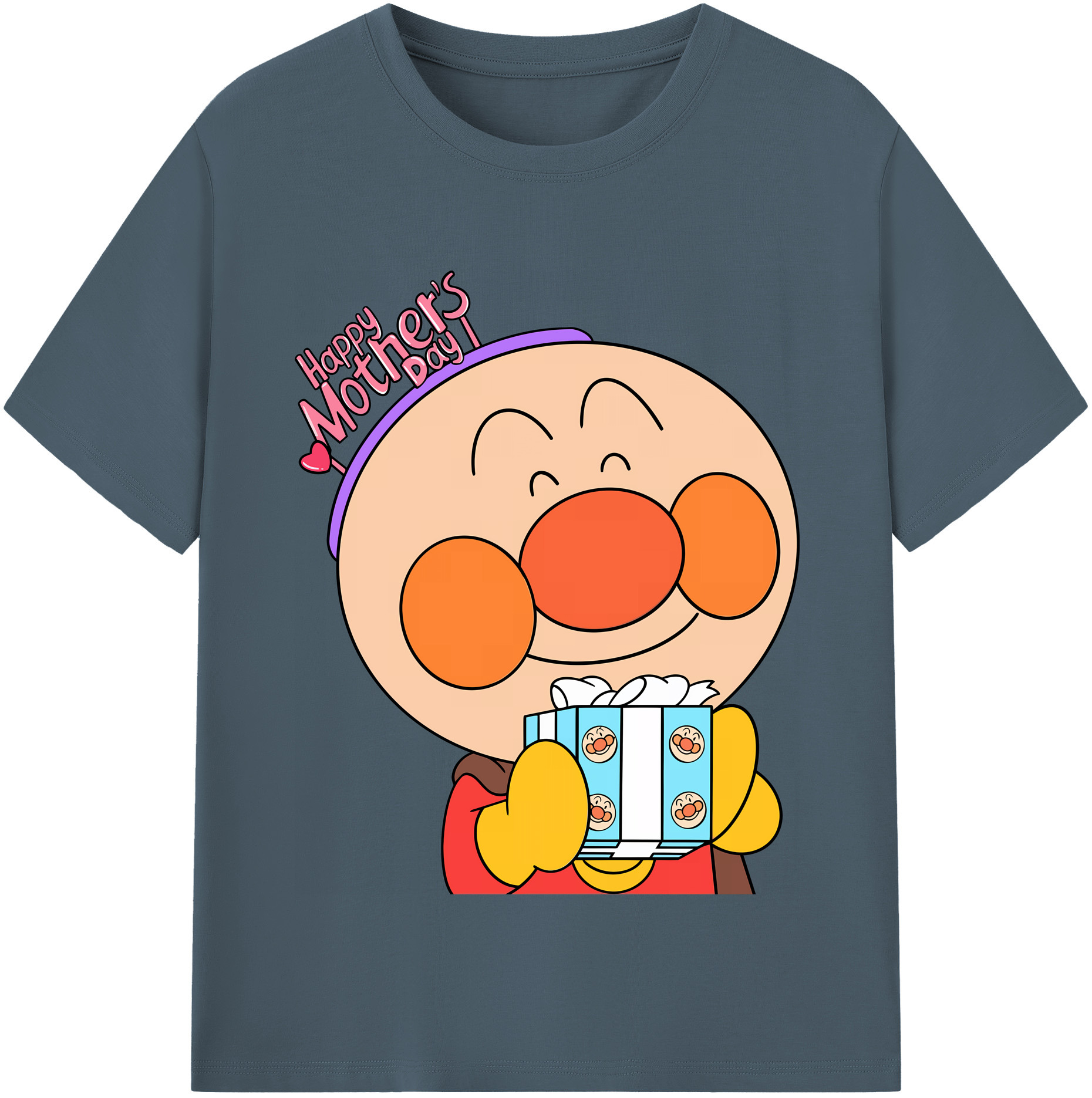 （画像用） アンパンマン Anpanman 綿100％半袖Tシャツ（フロントプリント）